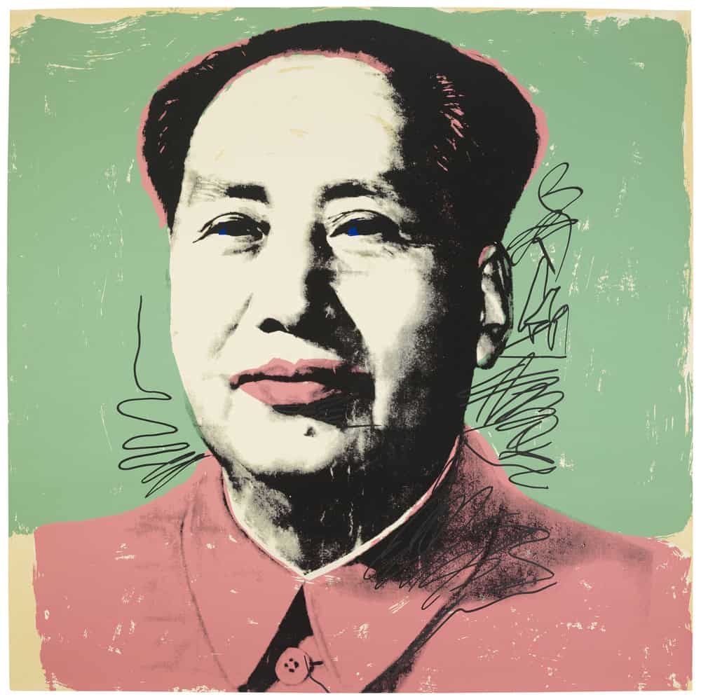 Andy Warhol - Mao Cream and Green Art premium reproduction