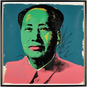 Andy Warhol - Mao Series Green and Dark Blue wall art