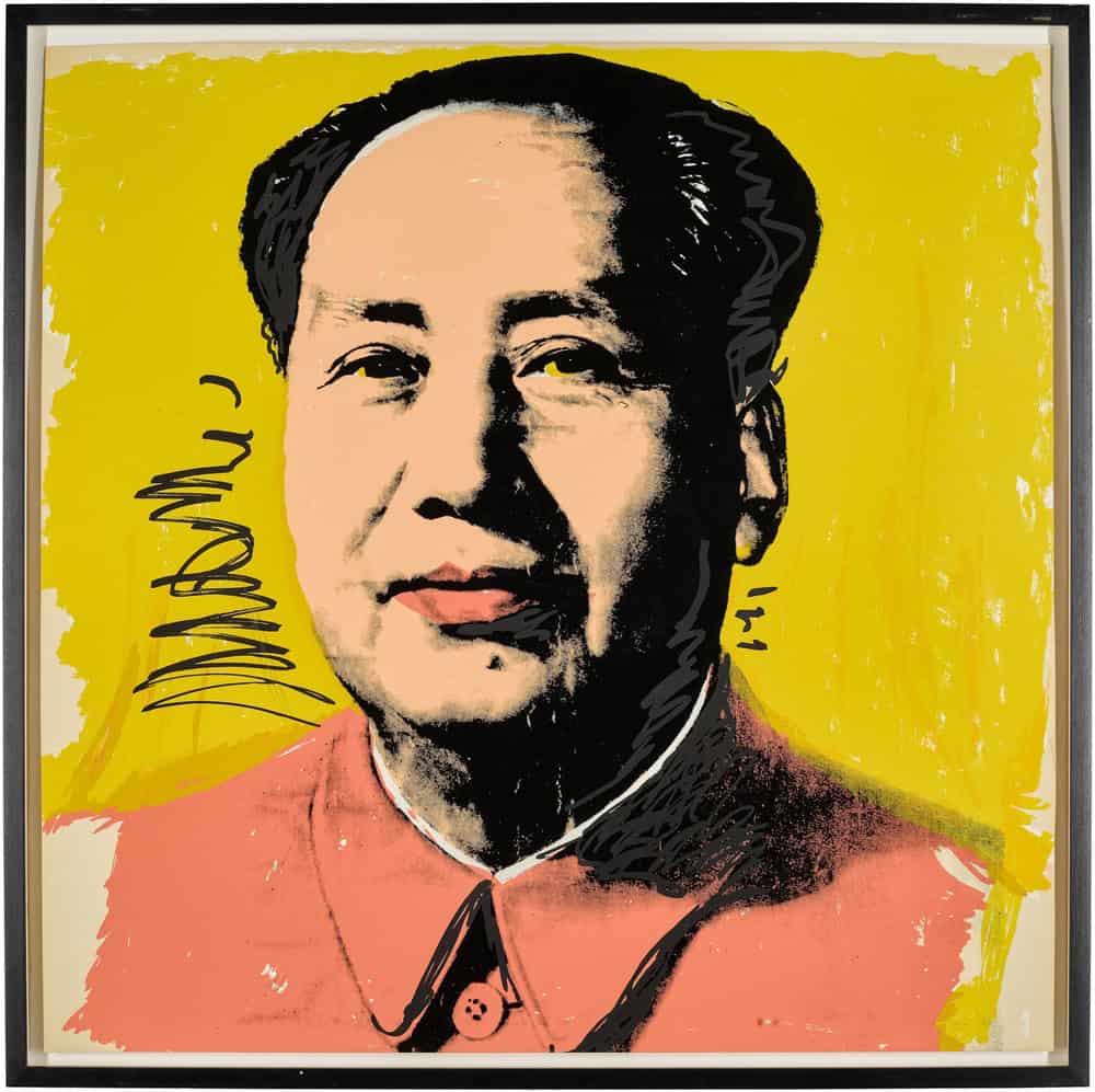 Andy Warhol - Mao Pink and Yellow Art Print premium reproduction
