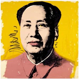 Andy Warhol - Mao Tse Tung Portrait in Yellow wall art