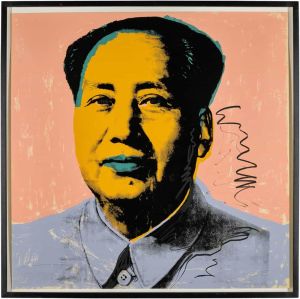Andy Warhol - Mao Series Yellow and Pink Portrait wall art