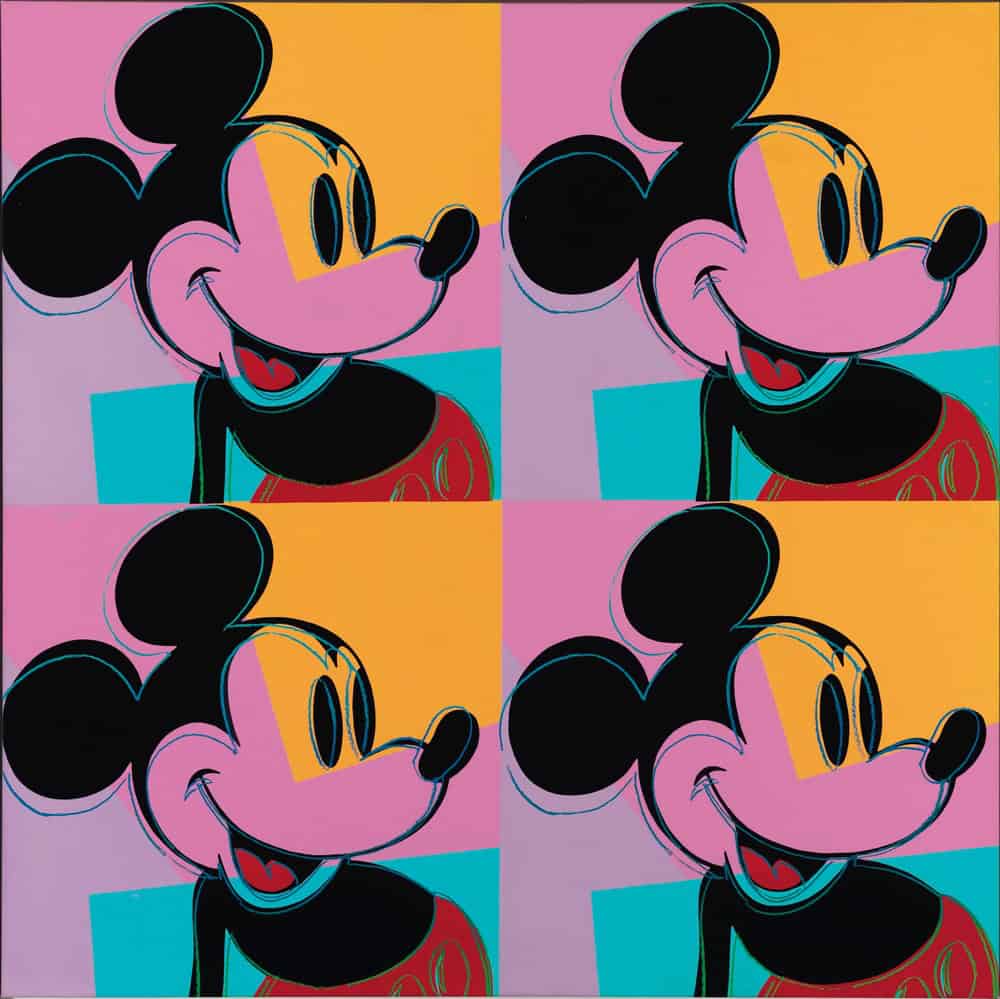 Andy Warhol - Mickey Mouse Pop Art Quadrant premium reproduction