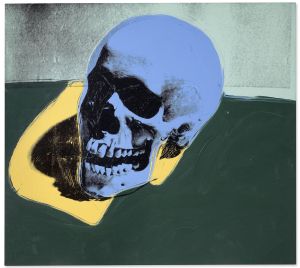 Andy Warhol - Blue Skull Art wall art
