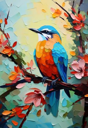 Vibrant Melody: The Essence of Avian Grace wall art