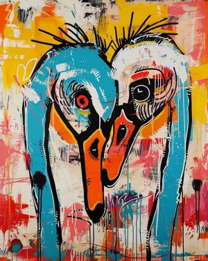 Avian Reverie: A Dance of Colors wall art