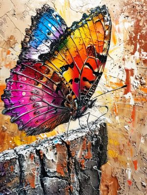 Ethereal Spectrum: The Butterfly's Realm wall art