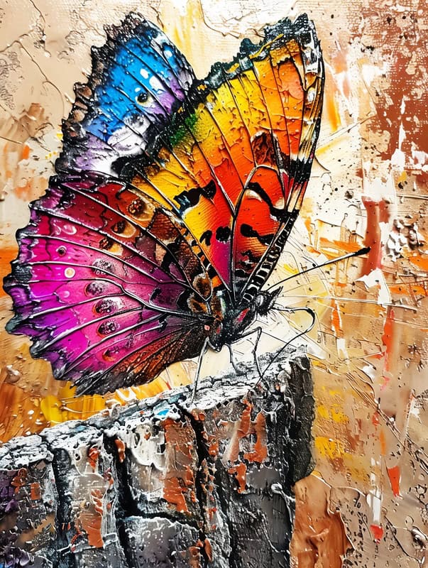 Ethereal Spectrum: The Butterfly's Realm premium reproduction
