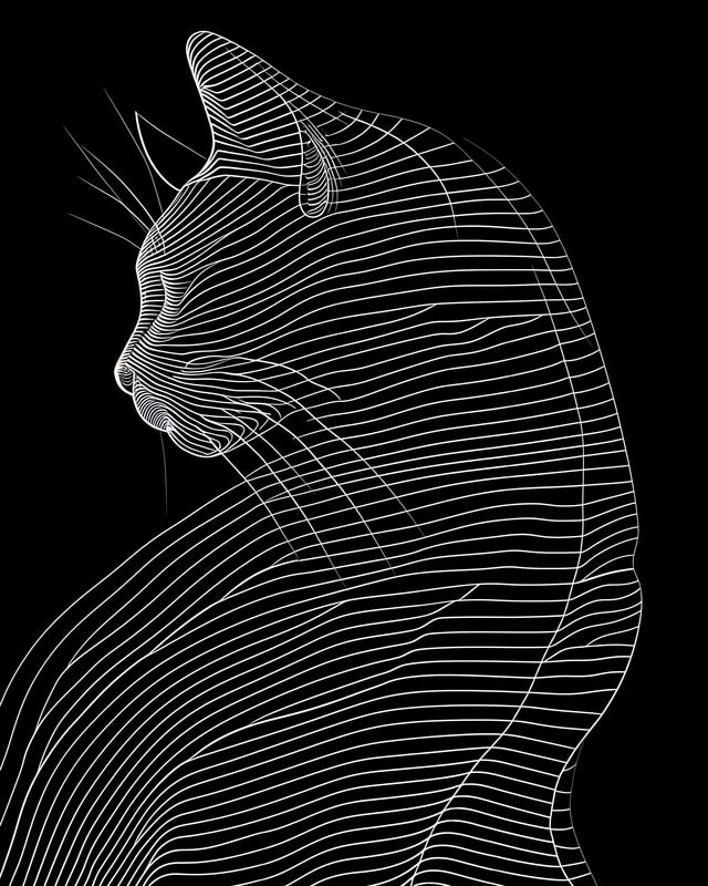 Ethereal Whiskers: The Illusionary Cat premium reproduction