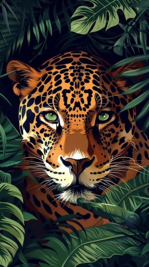 Majestic Jaguar in Lush Jungle wall art