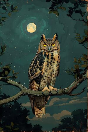 Nocturnal Majesty: The Enigmatic Owl wall art