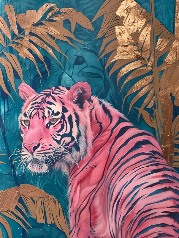Majestic Reverie of the Pink Tiger premium reproduction