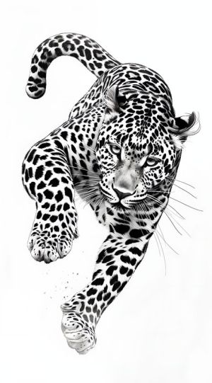 Majestic Leap: The Power of the Panther wall art