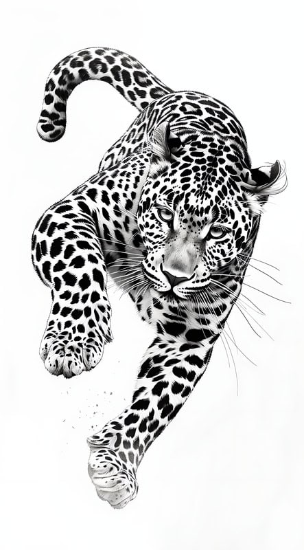 Majestic Leap: The Power of the Panther premium reproduction