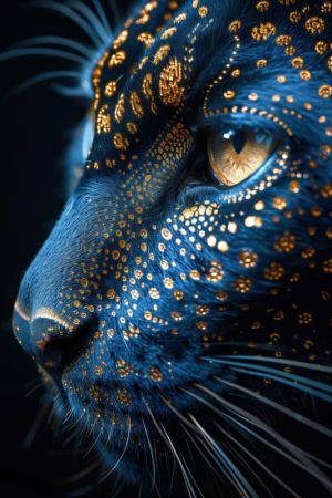 Celestial Majesty: The Ethereal Panther wall art