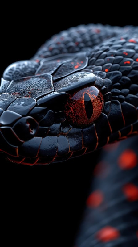 Shadow Serpent: An Exquisite Reptilian Study premium reproduction