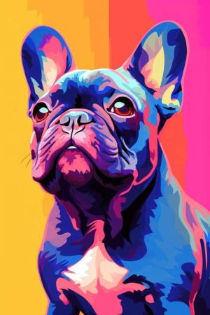 Vibrant Canine Expression - Modern Pop Art wall art