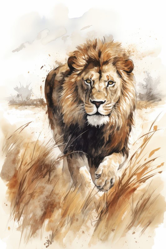 Majestic Serengeti Monarch premium reproduction