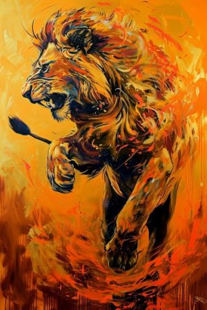 Majestic Fury: The Roaring Essence wall art