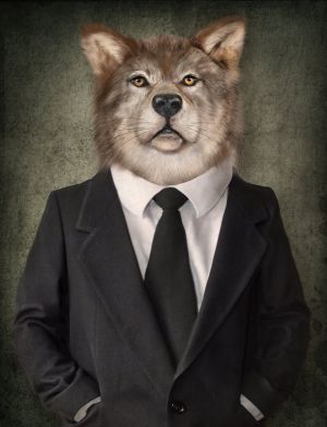 Lupine Gentleman - Anthropomorphic Art wall art