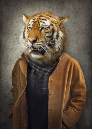 The Sartorial Tiger - Contemporary Portrait wall art