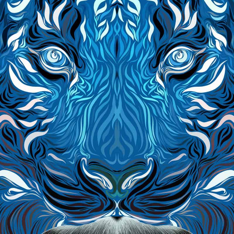 Ethereal Majesty: The Blue Tiger premium reproduction