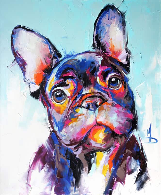 Vibrant Canine Expression - Abstract Art premium reproduction