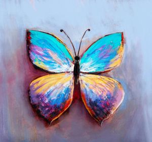 Ethereal Wings: The Vibrant Butterfly wall art