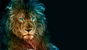 Majestic Luminosity: The Lion's Gaze wall art