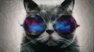Prismatic Shades: Feline Visionary wall art