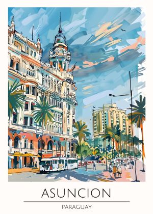 Captivating Asuncion: Urban Elegance in Paraguay wall art