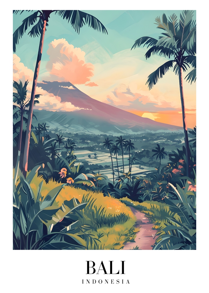 Bali Enchantment: Capturing Indonesia's Lush Landscape premium reproduction