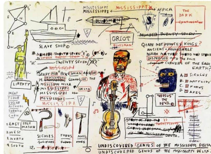 Basquiat - Undiscovered Genius Wall Art 1983 premium reproduction