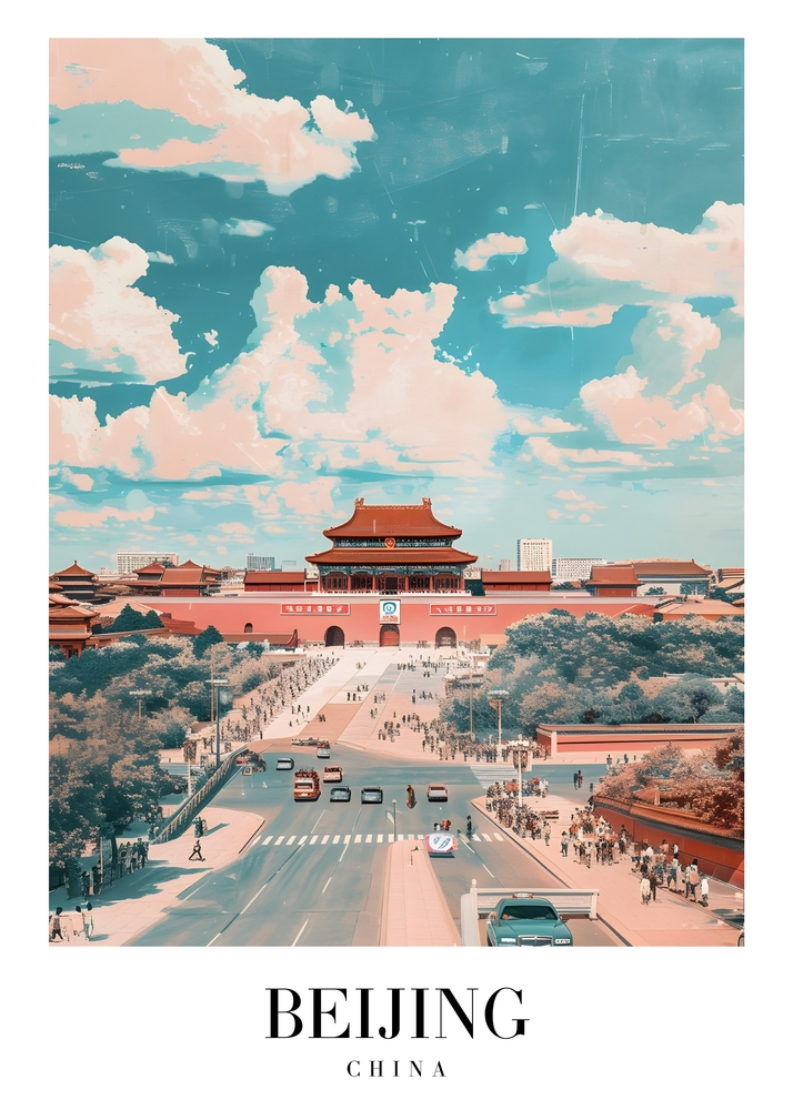 The Majestic Essence of Tiananmen premium reproduction