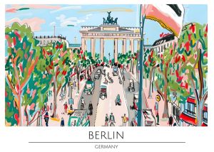 Vibrant Urban Scene - Berlin's Brandenburg Gate wall art