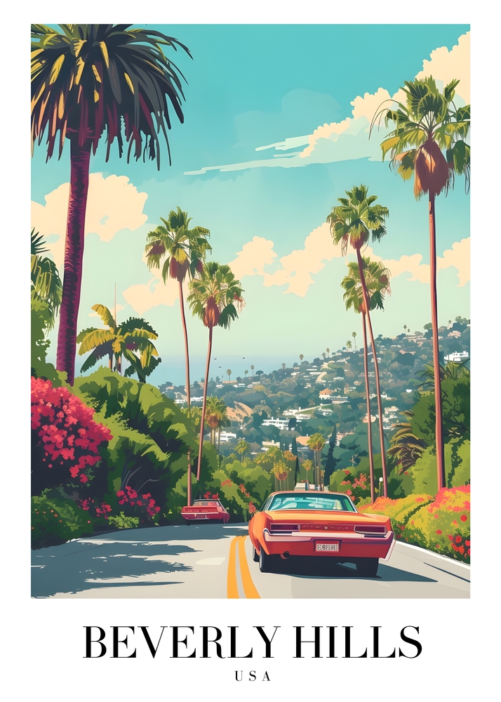 Beverly Hills Dreamscape - USA premium reproduction