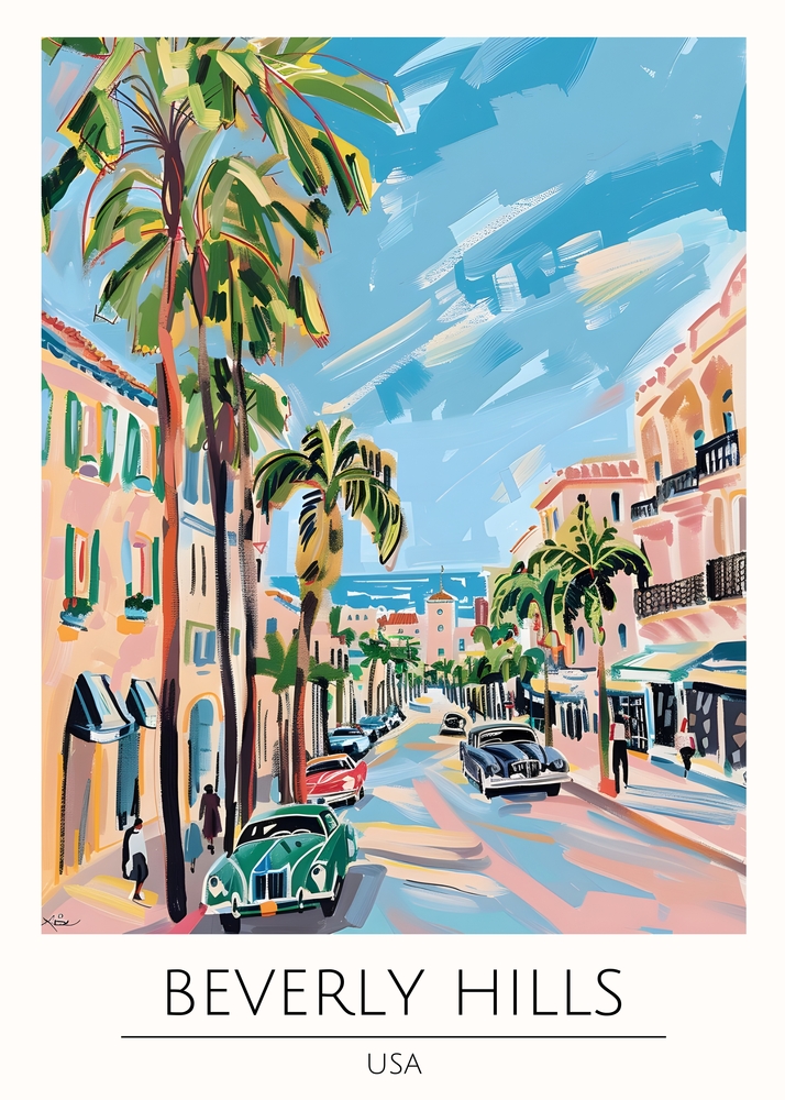 Beverly Hills - Iconic American Boulevard premium reproduction