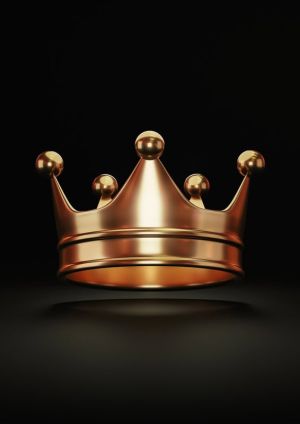Majestic Midnight: The Golden Crown wall art