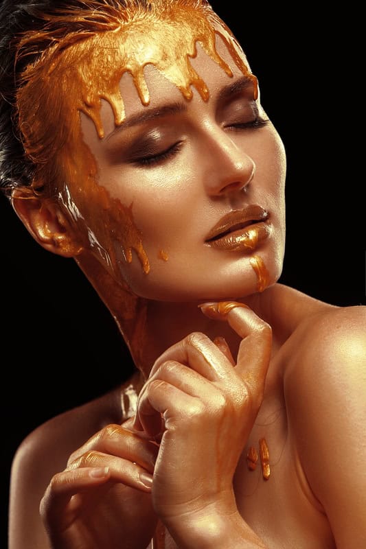 Gilded Serenity: Abstract Elegance premium reproduction
