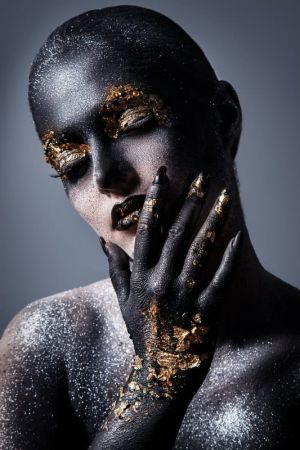Ethereal Shadows: The Gilded Veil wall art