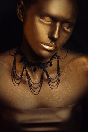 Ebony and Gold Enigma wall art