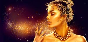 Ethereal Elegance: A Symphony in Gold wall art