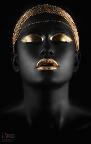 Ethereal Elegance: The Gilded Mask wall art