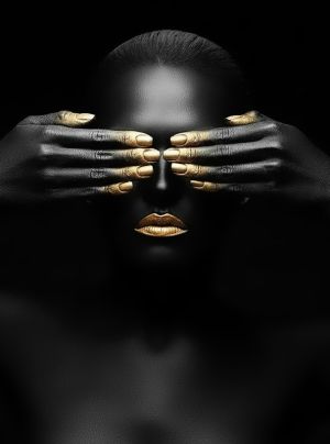 Eclipse of Elegance: The Golden Veil wall art