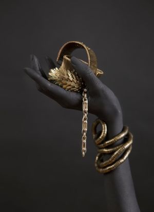 Ethereal Elegance: The Dance of Gold wall art