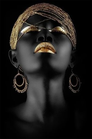Luminous Elegance: A Study in Black and Gold wall art
