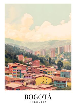 Vibrant Hues of Bogotá: Urban Symphony in Colombia wall art