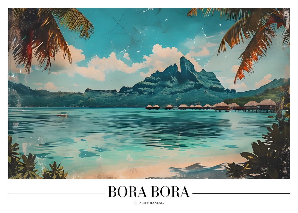 Bora Bora - Tropical Tranquility Art premium reproduction