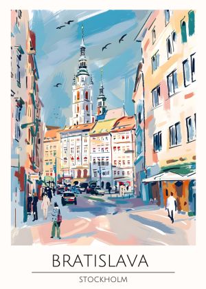 Urban Symphony: Bratislava Meets Stockholm wall art