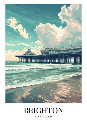 Serene Reflections: Brighton Pier England wall art