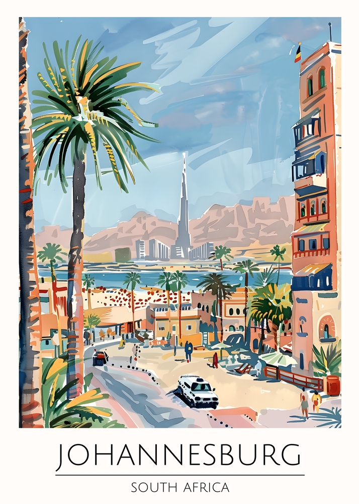 Johannesburg Oasis - Captivating South African Cityscape premium reproduction